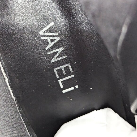 Vaneli Women Black Suede Waterproof Elastic Chelsea Wedge Boots size 8.5 - Picture 9 of 10